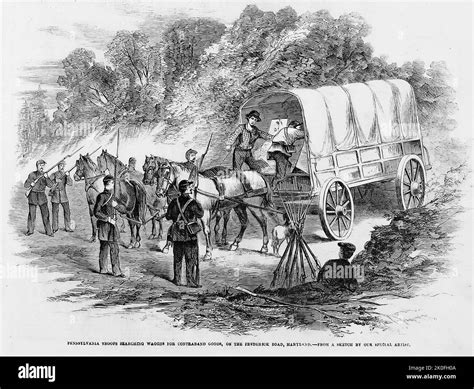 Covered wagons 1800s Black and White Stock Photos & Images - Alamy