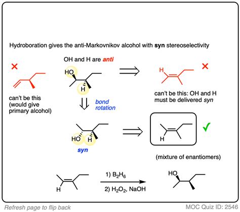 Hydroboration Oxidation Of Alkenes Master Organic Chemistry