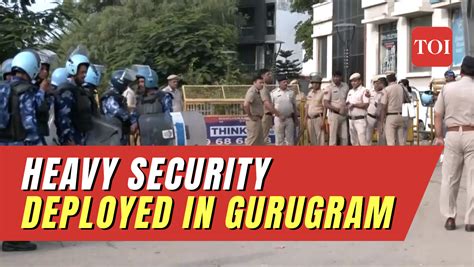 Gurugram Heavy Security Deployed At Tighar Village Ahead Of Mahapanchayat