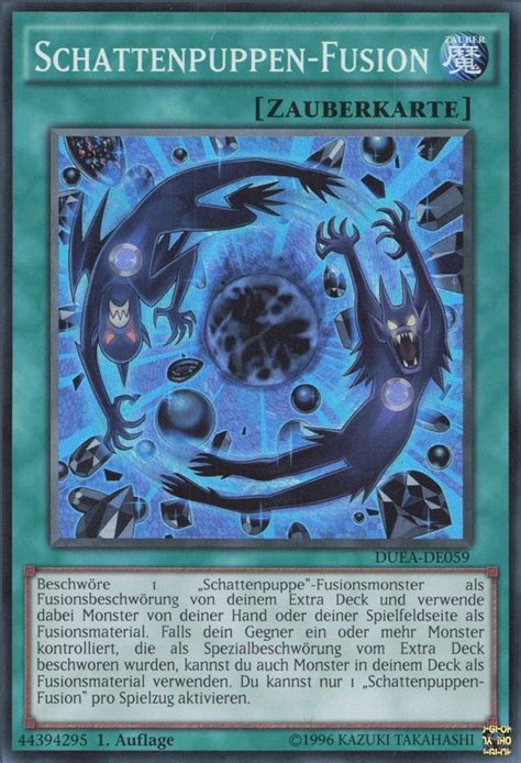 Recollectibles Sammelkarte Yugioh Karte Schattenpuppen Fusion Deutsch