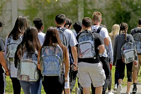 Stoneman Douglas Students Return To Class Carrying Mandatory Clear