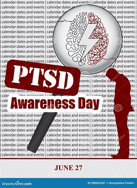 PTSD Awareness Month Post Traumatic Stress Disorder Vector