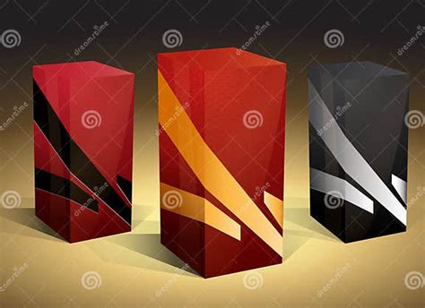 Red And Black Boxes Stock Vector Illustration Of Purchase 17296389