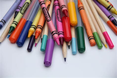 Colored Pencils Markers And Crayons