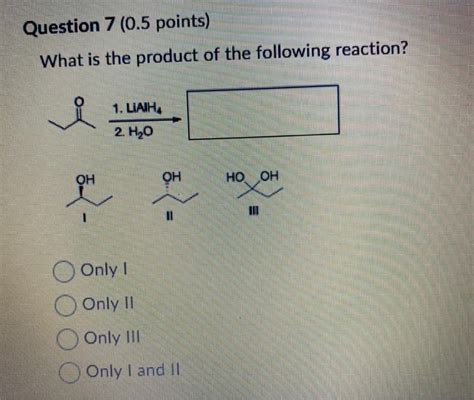 Solved Question 5 0 5 Points What Is The Product Of The