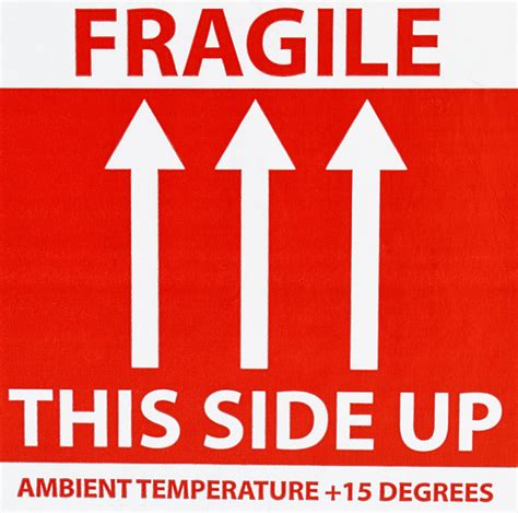 Labels Fragile This Side Up 98 X 98 Mm Qty 100 Cap Tissue Paper