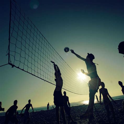 Sunset Beach Volleyball Sports Ipad Wallpapers Free Download