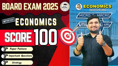 12th Economics Study Plan Important Questions For Bord Exam 2025