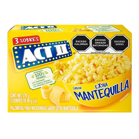 Palomitas Act Ii Extra Mantequilla Gr Pack Con Piezas Soriana