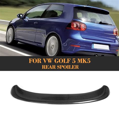 Carbon Fiber Car Rear Spoiler Auto Roof Wing For Volkswagen VW Golf 5