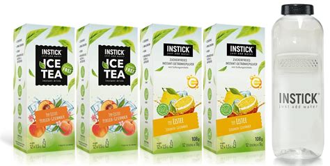 INSTICK Ice Tea Zuckerfreies Instant Getränk Eistee Pfirsich