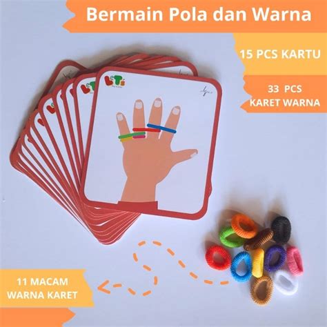 Jual Mainan Edukasi Karet Warna Montessori Mengenal Warna Dan Pola Shopee Indonesia