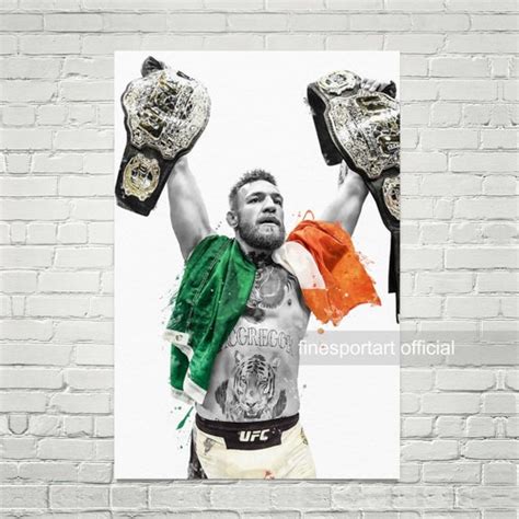 Conor Mcgregor Poster Canvas Print Sports Framed Print Etsy