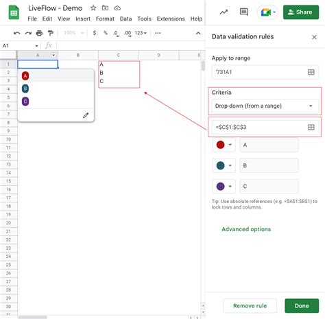 How To Use Data Validation In Google Sheets Liveflow