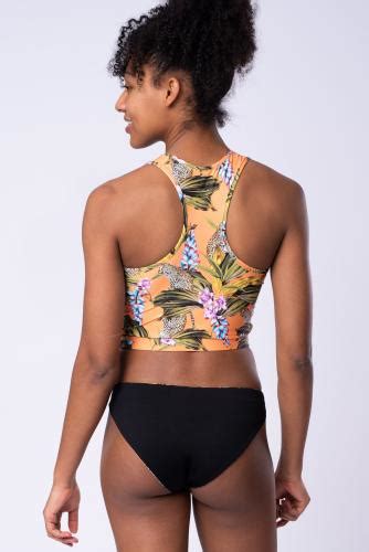 Flying Love Birds Africa Orange Crop Top Sport BH Bikini Oberteil