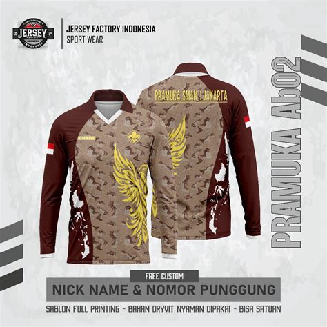 jual jersey pramuka custom ab panjang  design custom nama