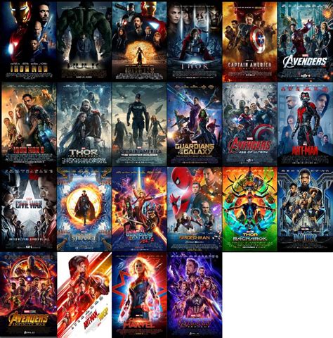 All Mcu Posters 2008 2019 Including Endgame Marvelstudios