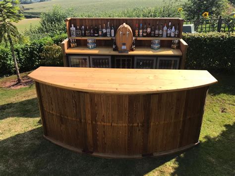 Secondhand Pub Equipment Mobile Bar Units Handcrafted Wooden Bar