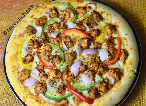 Chicken Pizza Recipe Easy Homemade Chicken Pizza Recipe Spicy Punch