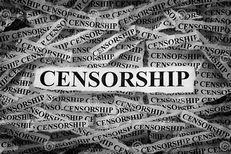 Strips Of Newspaper With The Word Censorship Typed On Them Stock Image