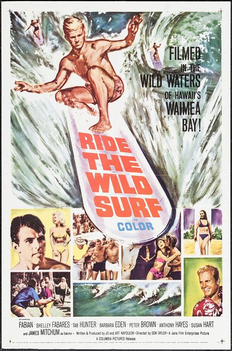 Ride The Wild Surf Columbia 1964 One Sheet 27 X Lot 54357