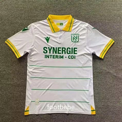 Maillot De Foot Nantes 2023 2024 Exterieur Blanc Footbebe