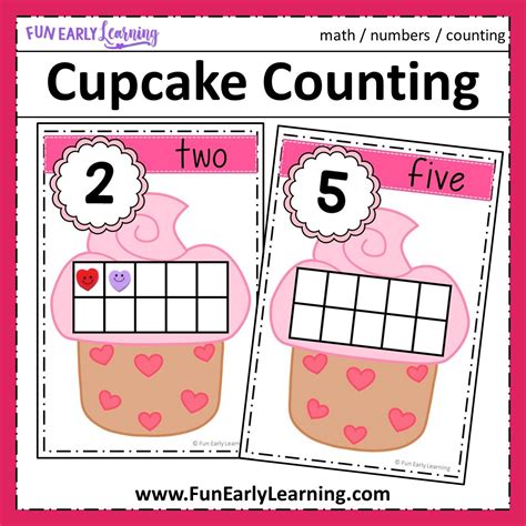 Cupcake Counting With Ten Frames Free Printable Fun Early Learning