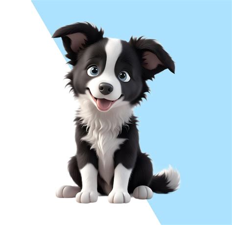 Lindo Cachorro Border Collie Archivo Psd Premium