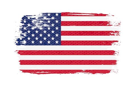 Bandera De Estados Unidos Grunge Vector Premium