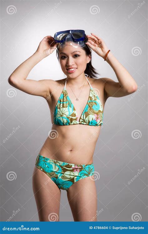 Asian Woman In Bikini Stock Photo Image Of Smiling Hobby