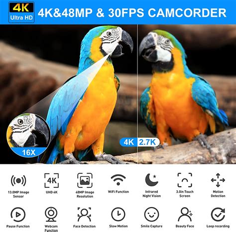 4K Video Camera Camcorder with Impressive Features and Price