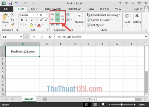 Cách căn chữ vào giữa ô trong Excel