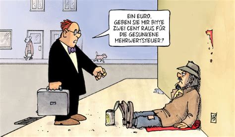 Gesunkene MwSt Von Harm Bengen Politik Cartoon TOONPOOL