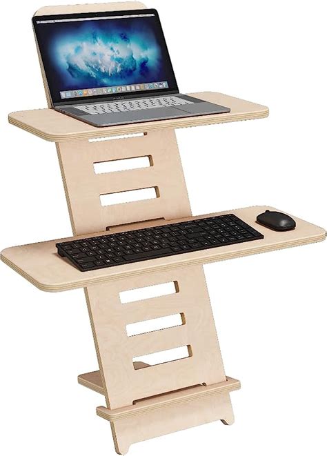 Standing Desk Stehpult Schreibtischaufsatz Laptop St Nder Holz