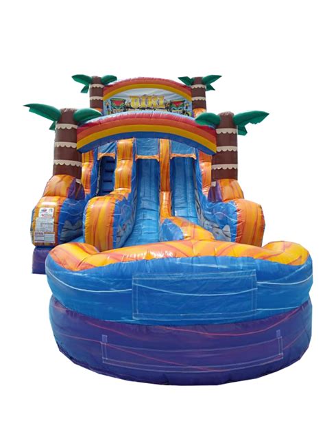 18 Tiki Plunge Dual Lane Water Slide Josh S Inflatable Rentals And