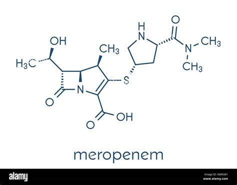 El meropenem antibiótico de amplio espectro clase a carbapenemes