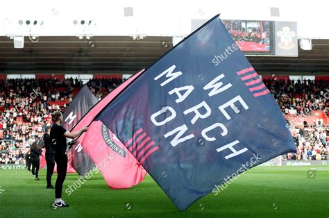 Southampton Flags Waved Before Kick Off Editorial Stock Photo Stock