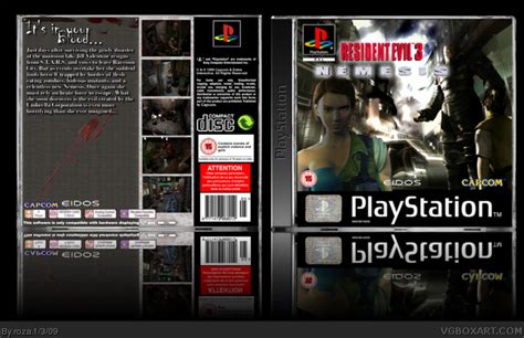 Resident Evil 3 Nemesis Playstation Box Art Cover By Roza