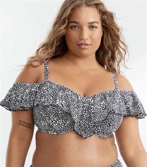 Elomi Plus Size Pebble Cove Ruffle Underwire Bikini Top