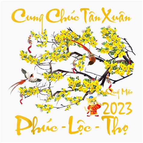 Custom Vietnamese Lunar New Year Tet 2023 Cung Chuc Tan Xuan Quymao T