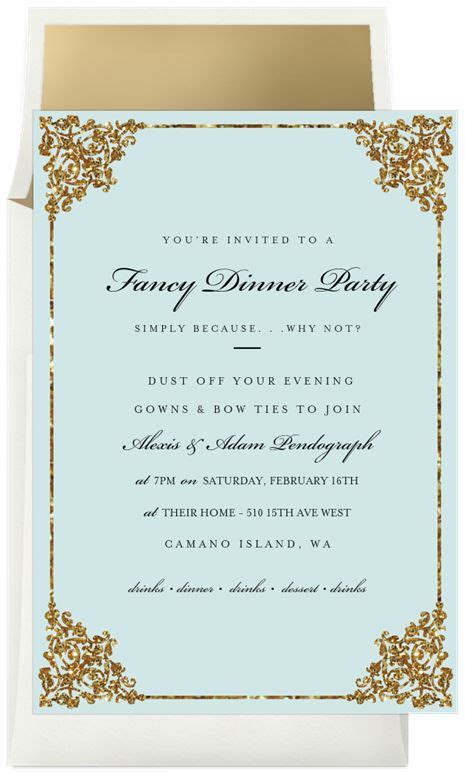 Gilded Frame Invitations In Blue Greenvelope Invitations