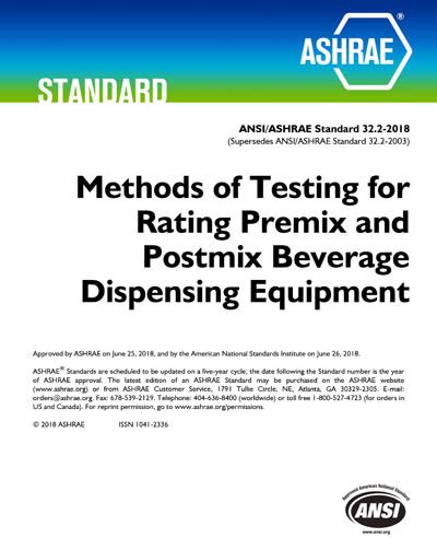 ANSI ASHRAE Standard 32 2 2018 Methods Of Testing For Rating Premix