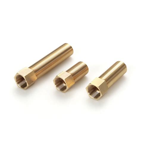 Male Female Threads Extension Connector Brass Hex Pipe Extra Long