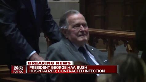 Former President George H W Bush Hospitalized Day After He Buried His