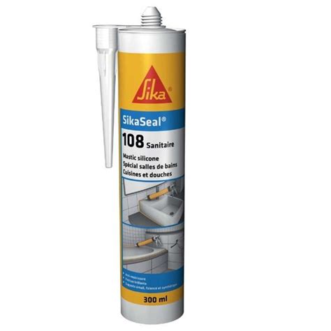 Mastic Silicone Sanitaire Anti Moisissures Sikaseal 108 Pour Salle De