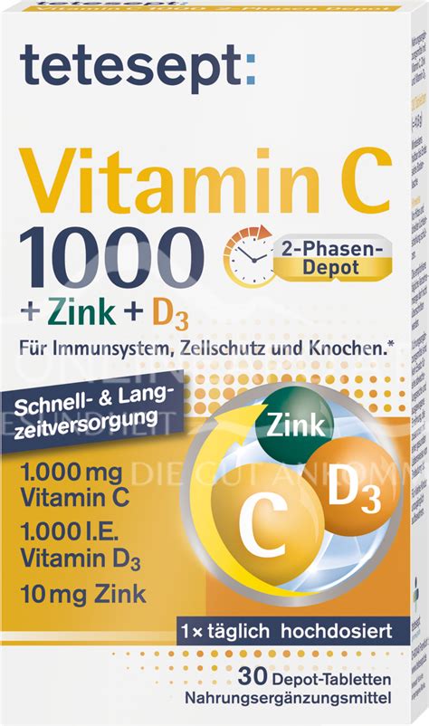 tetesept Vitamin C 1000 Zink D3 Tabletten schnell günstig geliefert