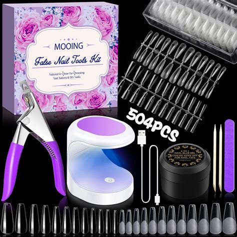 Mooing Tip Unghie E Colla Gel Kit Unghie Finte Con Colla Pezzi