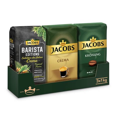 Kawa Ziarnista Jacobs Kronung Crema Barista Tropical Fusion 3x 1kg