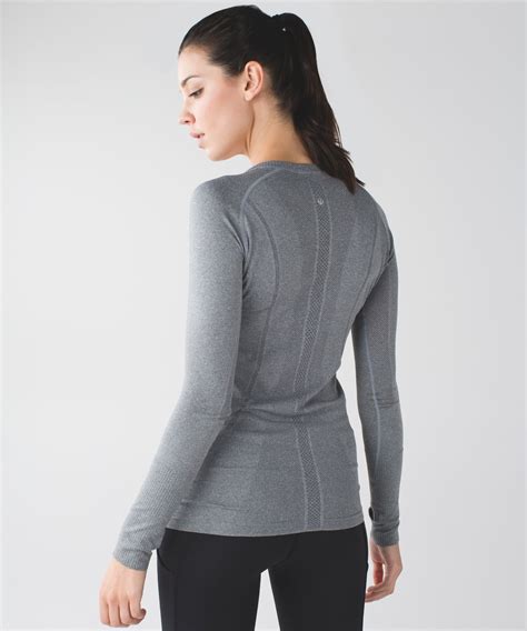 Lululemon Swiftly Tech Long Sleeve Crew Heathered Slate First