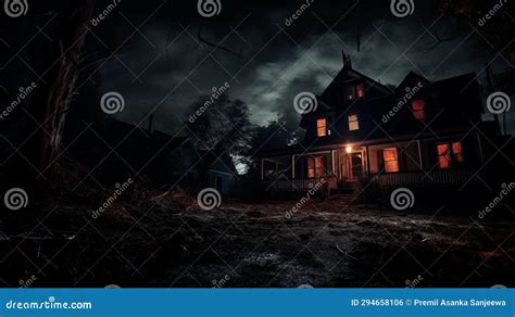 Halloween Haunted House Spooky Stock Illustration Illustration Of